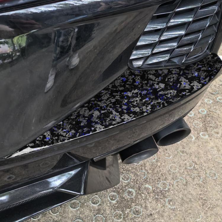 2pcs/Set Forged Gold Foil Carbon Fiber Car Rear Air Vent Decorative Sticker for Chevrolet Corvette C8 2020-, Left and Right Driver