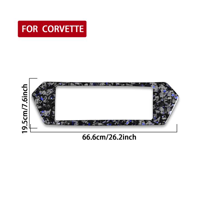 Forged Gold Foil Carbon Fiber Car Rear License Plate Frame Decorative Sticker for Chevrolet Corvette C8 2020-, Left and Right Driver