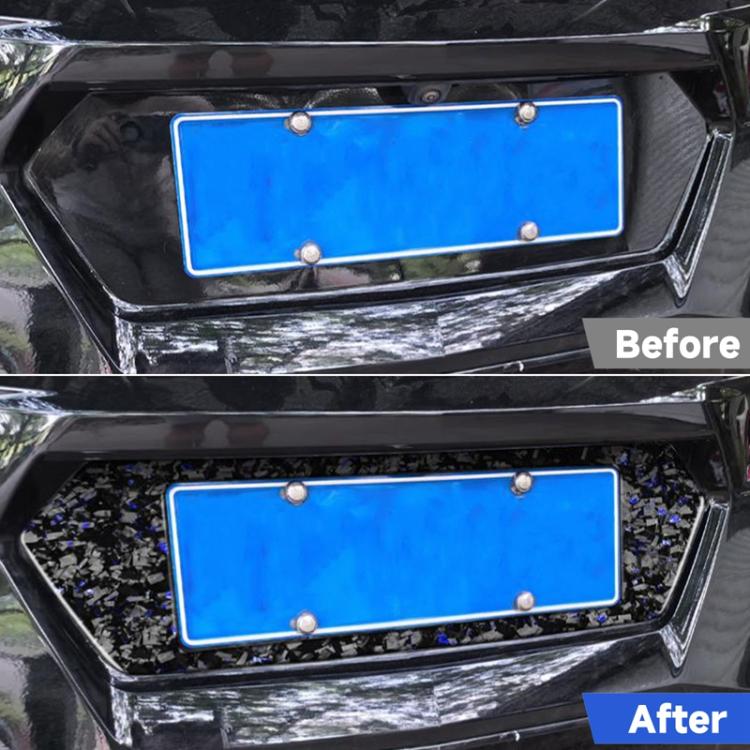 Forged Gold Foil Carbon Fiber Car Rear License Plate Frame Decorative Sticker for Chevrolet Corvette C8 2020-, Left and Right Driver