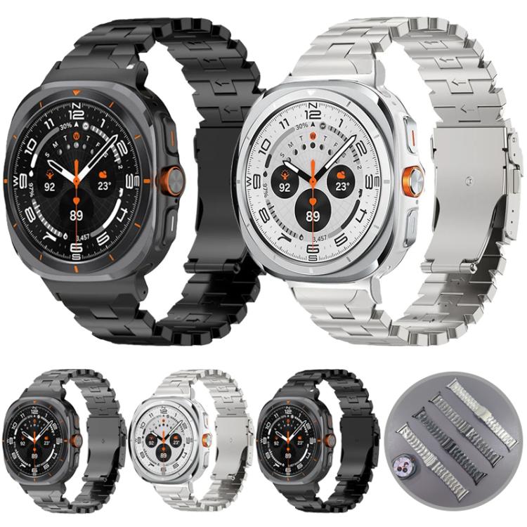 For Samsung Galaxy Watch Ultra 47mm / Ultra 2025 Butterfly Safety Buckle Titanium Alloy Watch Band