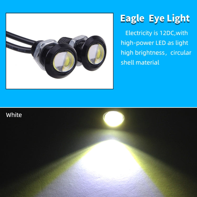 10 PCS 18mm 1.5W DC9-80V Motorcycle Eagle Eye Light Single Lens