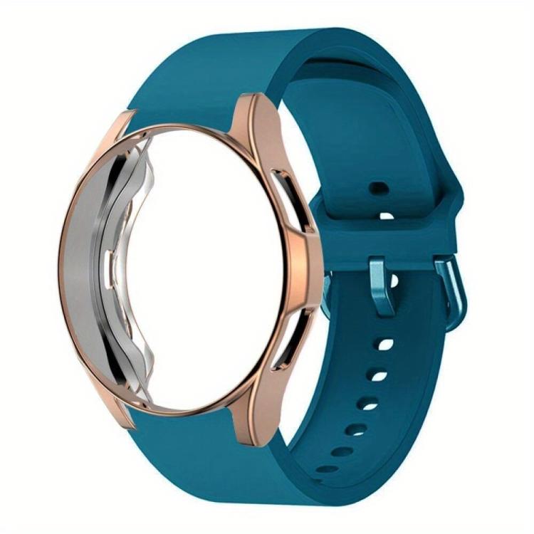 For Samsung Galaxy Watch 7 44mm Silicone Watch Band with TPU Case