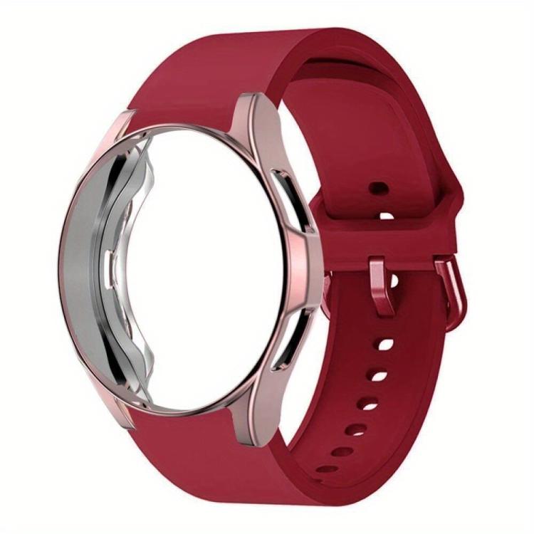 For Samsung Galaxy Watch 4 Classic 46mm Silicone Watch Band with TPU Case