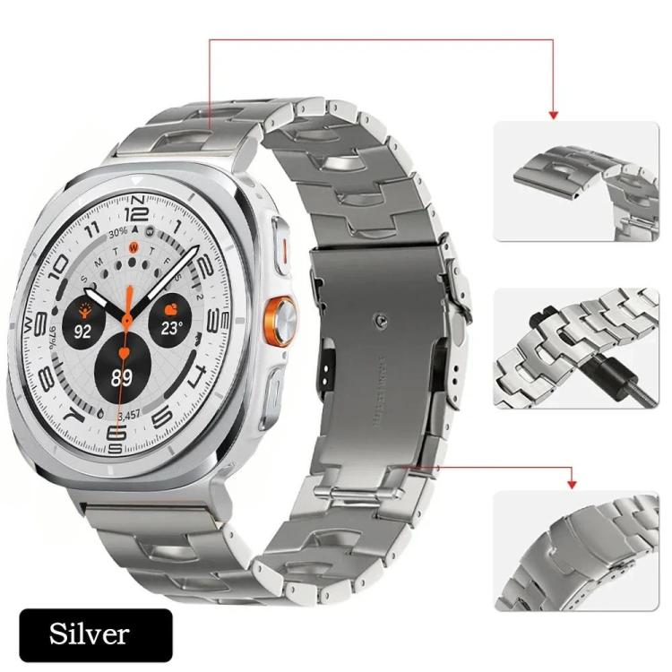For Samsung Galaxy Watch Ultra 47mm / Ultra 2025 Safety Buckle Titanium Alloy Watch Band