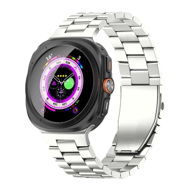 For Samsung Galaxy Watch8 / Watch8 Classic Three Beads Flat Buckle Titanium Alloy Watch Band