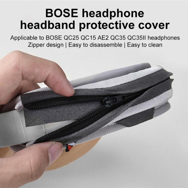 Neoprene Zipper Headband Protective Cover For BOSE QC25 / QC15 / QC35 II, Model:Small-Black Grey