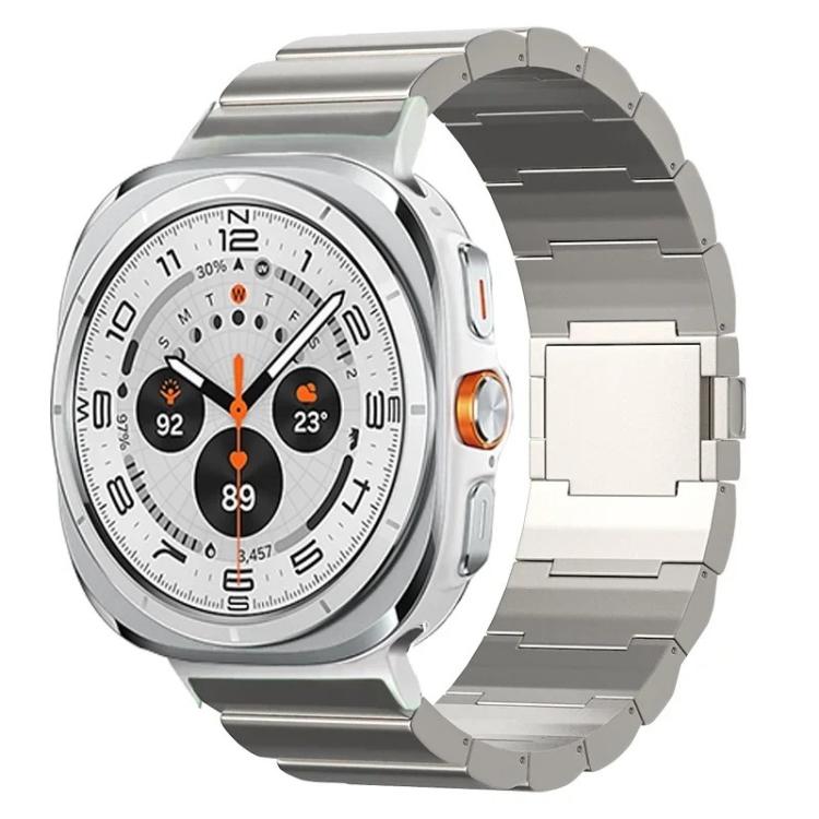 For Samsung Galaxy Watch Ultra / Ultra 2025 One Beads Magnetic Buckle Titanium Alloy Watch Band