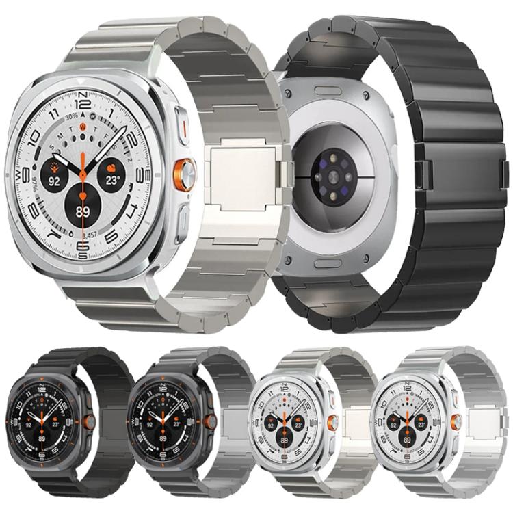 For Samsung Galaxy Watch Ultra / Ultra 2025 One Beads Magnetic Buckle Titanium Alloy Watch Band