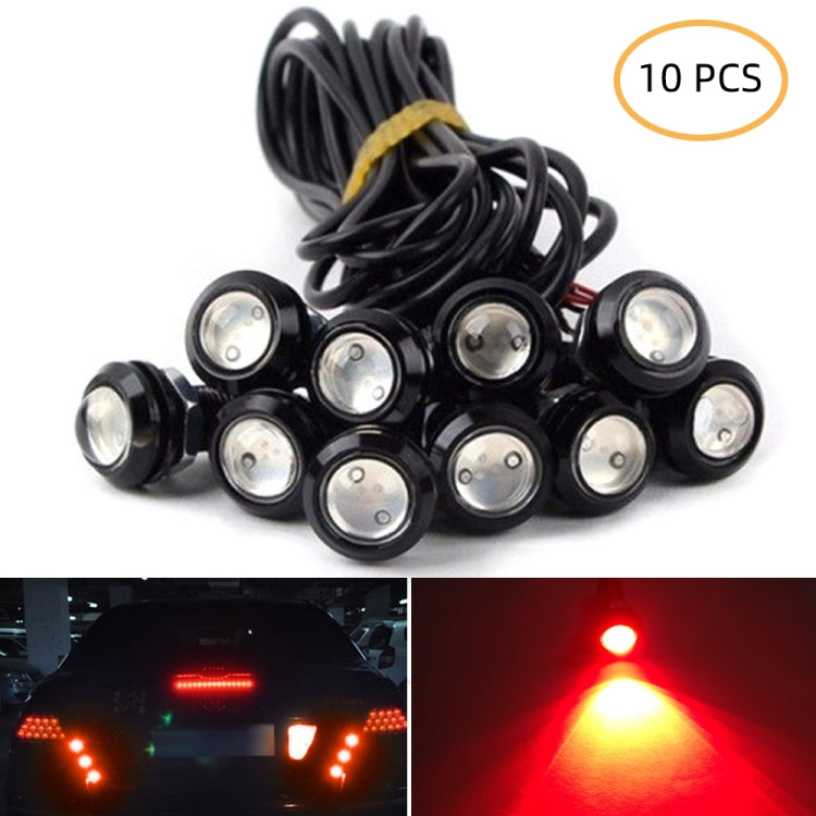 10 PCS 18mm 1.5W DC9-80V Motorcycle Eagle Eye Light Double Lens