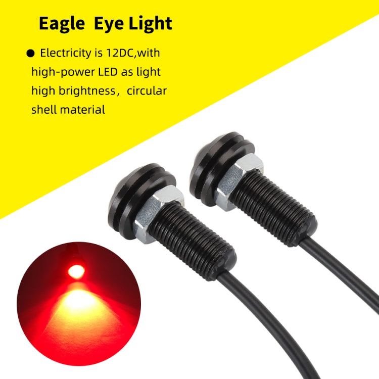 10 PCS 18mm 1.5W DC9-80V Motorcycle Eagle Eye Light Double Lens