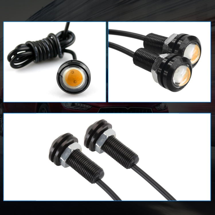 10 PCS 18mm 1.5W DC9-80V Motorcycle Eagle Eye Light Double Lens