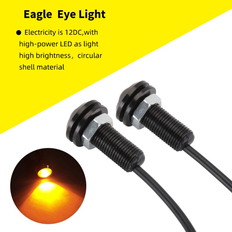 10 PCS 18mm 1.5W DC9-80V Motorcycle Eagle Eye Light Double Lens
