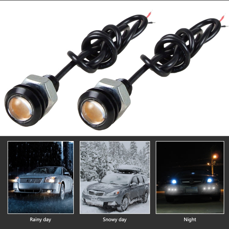 10 PCS 18mm 1.5W DC9-80V Motorcycle Eagle Eye Light Double Lens