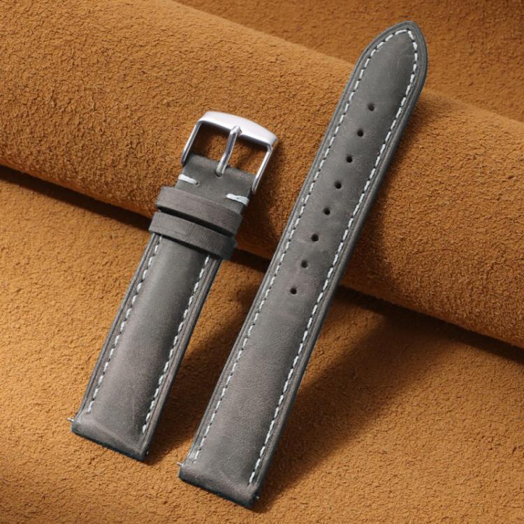22mm xDfind Retro Crazy Horse Texture Leather Watch Band