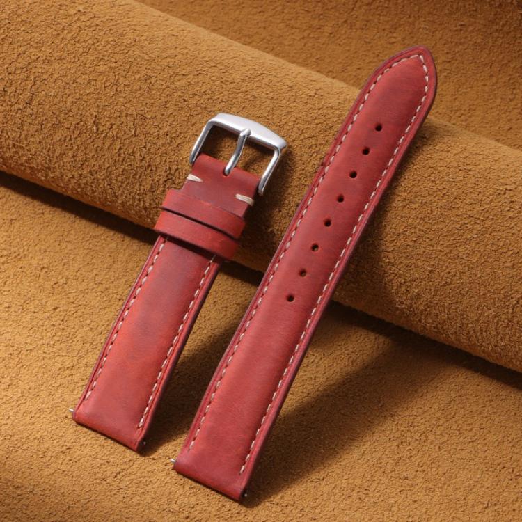 22mm xDfind Retro Crazy Horse Texture Leather Watch Band