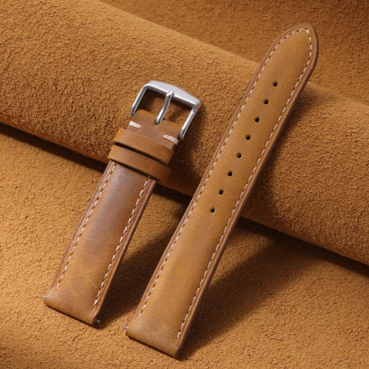 22mm xDfind Retro Crazy Horse Texture Leather Watch Band