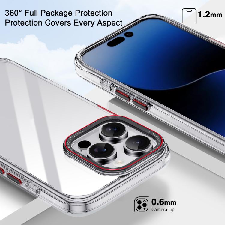 For iPhone 16 iPAKY MG Series Transparent PC+TPU Phone Case