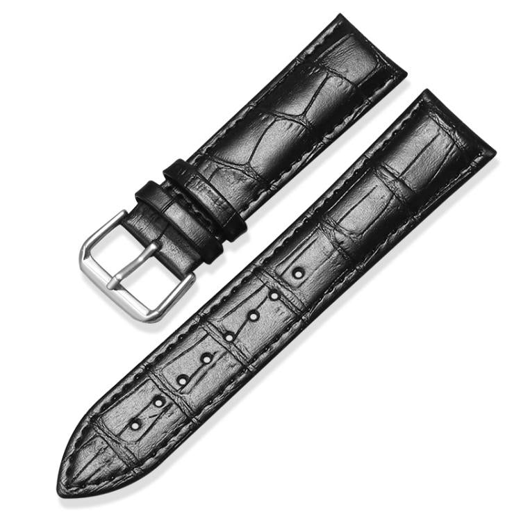 22mm xDfind Bamboo Texture Pin Buckle Leather Watch Band