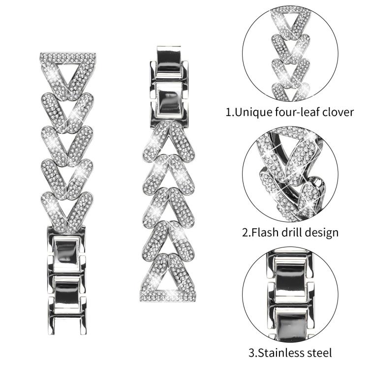 20mm For Ticwatch GTH / E3 / E / 2 xDfind Small Twist Diamond Metal Watch Band