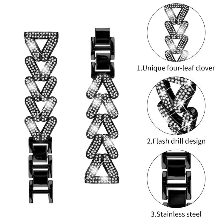 20mm For Ticwatch GTH / E3 / E / 2 xDfind Small Twist Diamond Metal Watch Band