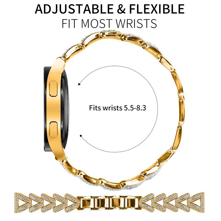 20mm For Ticwatch GTH / E3 / E / 2 xDfind Small Twist Diamond Metal Watch Band