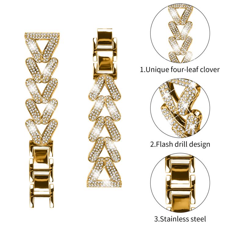 20mm For Ticwatch GTH / E3 / E / 2 xDfind Small Twist Diamond Metal Watch Band