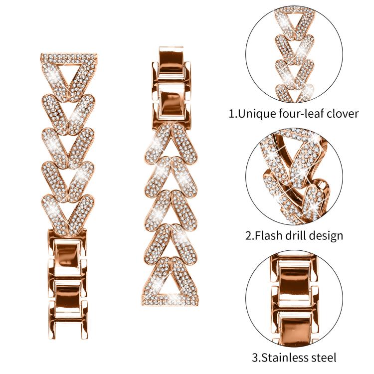 20mm For Ticwatch GTH / E3 / E / 2 xDfind Small Twist Diamond Metal Watch Band