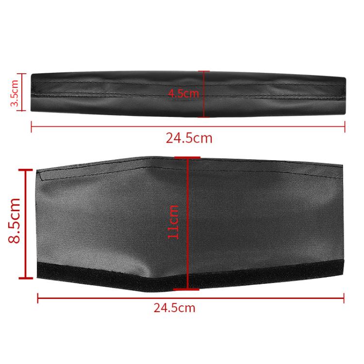 Universal PU Leather Headband Protective Cover, Size:Curved 24.5x11x8.5cm - Black