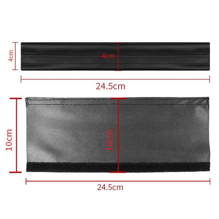 Universal PU Leather Headband Protective Cover, Size:Rectangle 24.5x10cm - Black