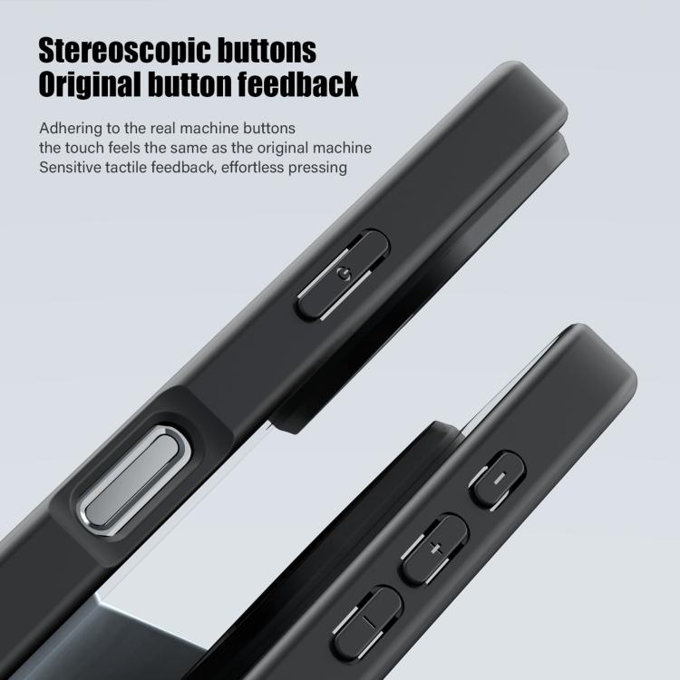 For iPhone 16 iPAKY Bright Color Frosted Series Shockproof PC+TPU Phone Case - Black