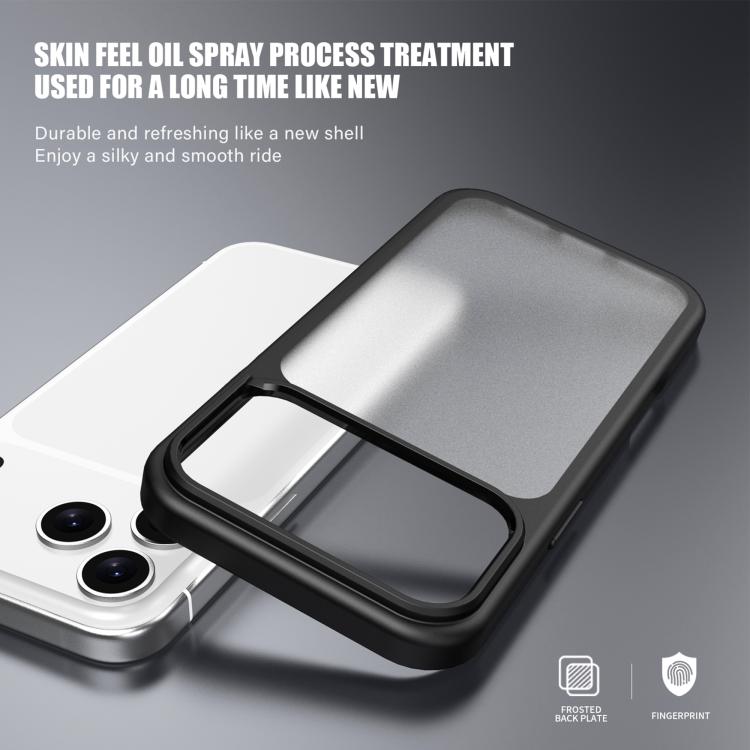 For iPhone 17 Pro iPAKY Bright Color Frosted Series Shockproof PC+TPU Phone Case - Black