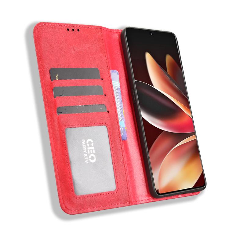 For Meizu Note 16 5G Magnetic Buckle Retro Texture Leather Phone Case