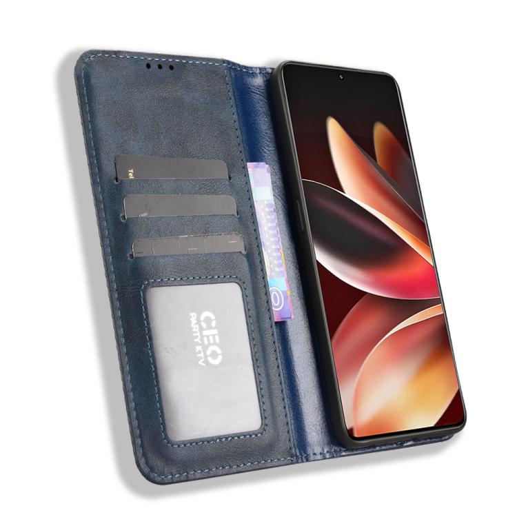 For Meizu Note 16 5G Magnetic Buckle Retro Texture Leather Phone Case