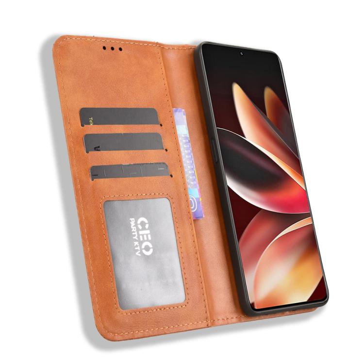 For Meizu Note 16 5G Magnetic Buckle Retro Texture Leather Phone Case