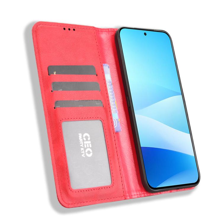 For Meizu Note 16 Pro 5G Magnetic Buckle Retro Texture Leather Phone Case