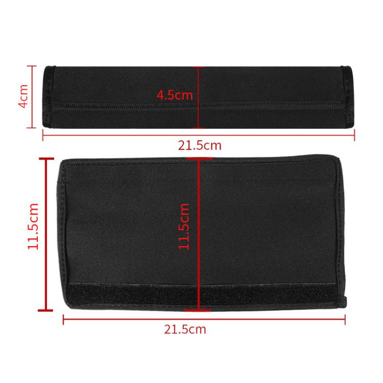 Elastic Cotton Cloth Headband Protective Cover, Size:Rectangle 21x11.5cm - Black