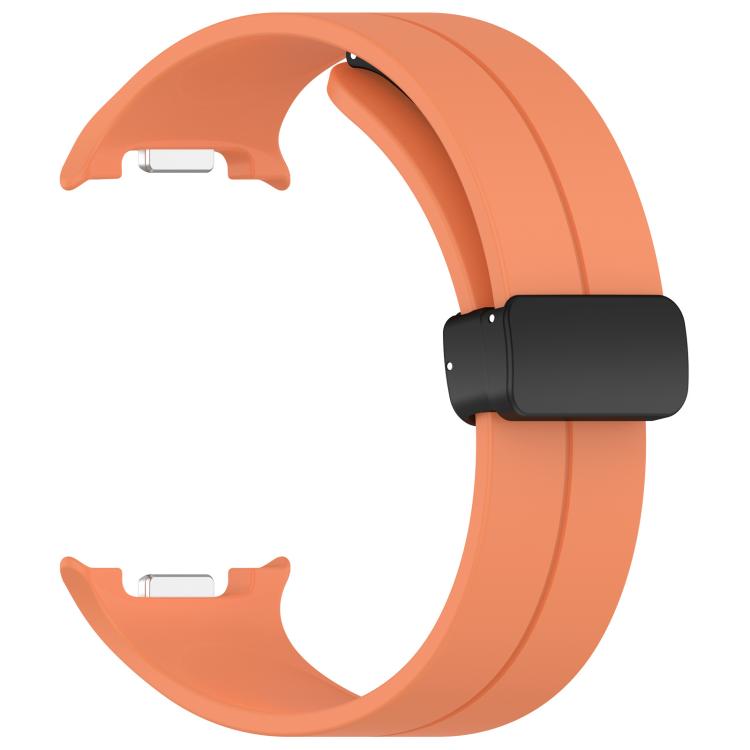 For Samsung Galaxy Watch8 / Watch8 Classic xDfind Fold Black Buckle Magnetic Silicone Watch Band