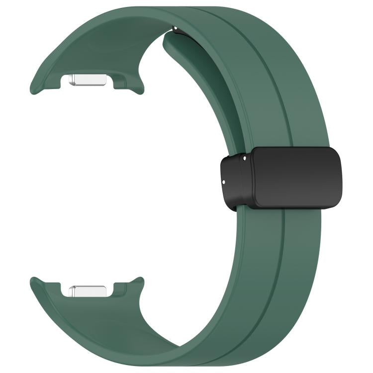 For Samsung Galaxy Watch8 / Watch8 Classic xDfind Fold Black Buckle Magnetic Silicone Watch Band