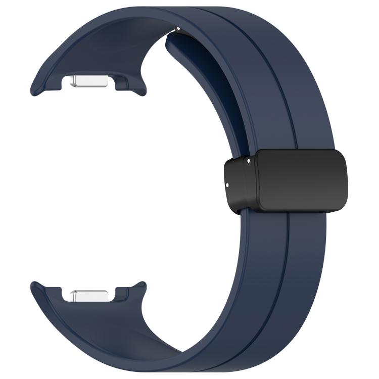 For Samsung Galaxy Watch8 / Watch8 Classic xDfind Fold Black Buckle Magnetic Silicone Watch Band