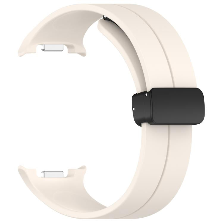 For Samsung Galaxy Watch8 / Watch8 Classic xDfind Fold Black Buckle Magnetic Silicone Watch Band