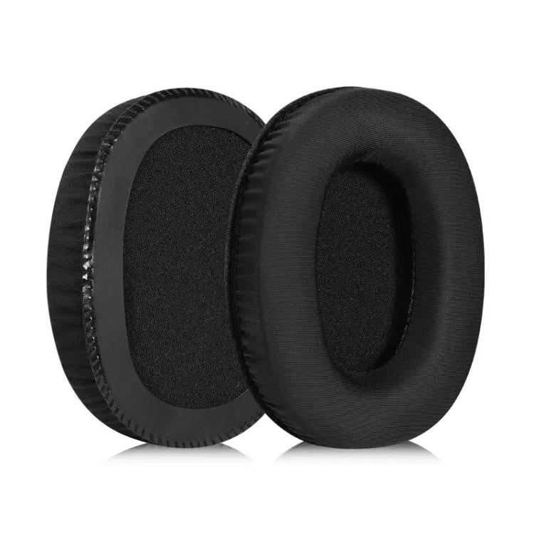 2pcs Sponge Earmuffs Replacement Earpads For Marshall Monitor, Model:Ice Silk Cloth - Black