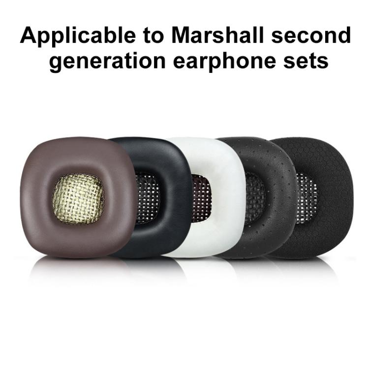 2pcs Sponge Earmuffs Replacement Earpads For Marshall Major II, Model:Brown Lambskin