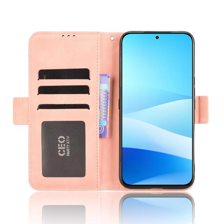 For Meizu Note 16 Pro 5G Skin Feel Calf Texture Card Slots Leather Phone Case