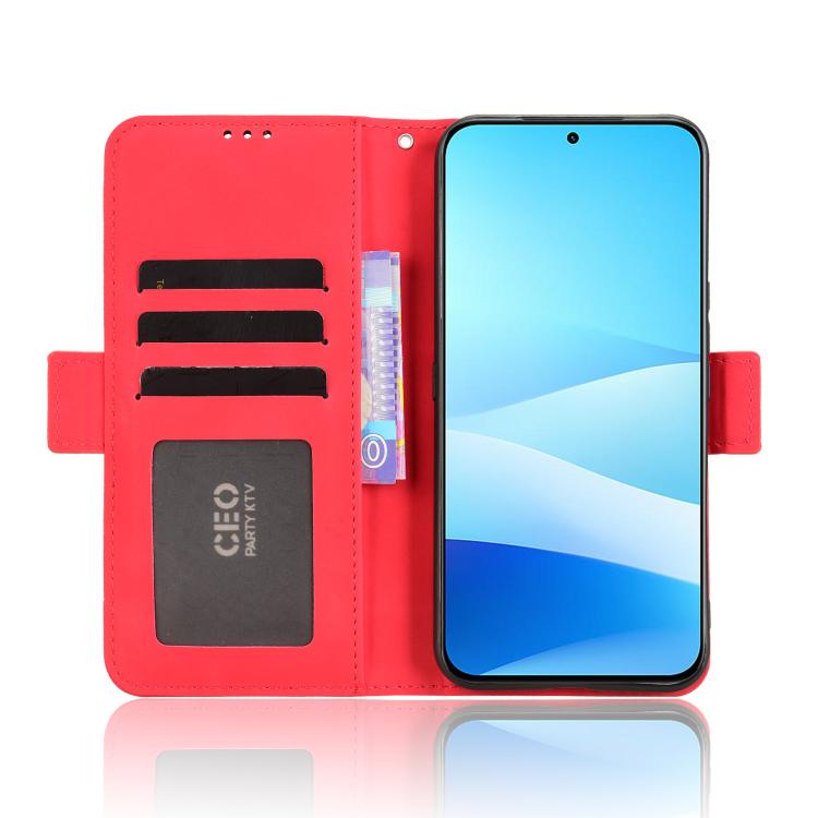 For Meizu Note 16 Pro 5G Skin Feel Calf Texture Card Slots Leather Phone Case
