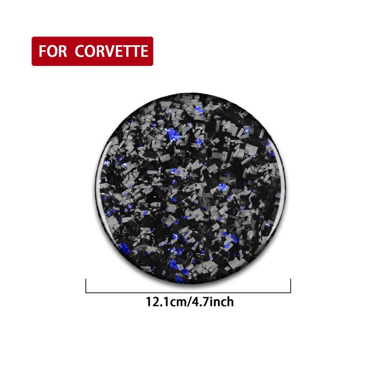 Forged Gold Foil Carbon Fiber Car Fuel Tank Cap Decorative Sticker for Chevrolet Corvette C8 2020-, Left and Right Driver