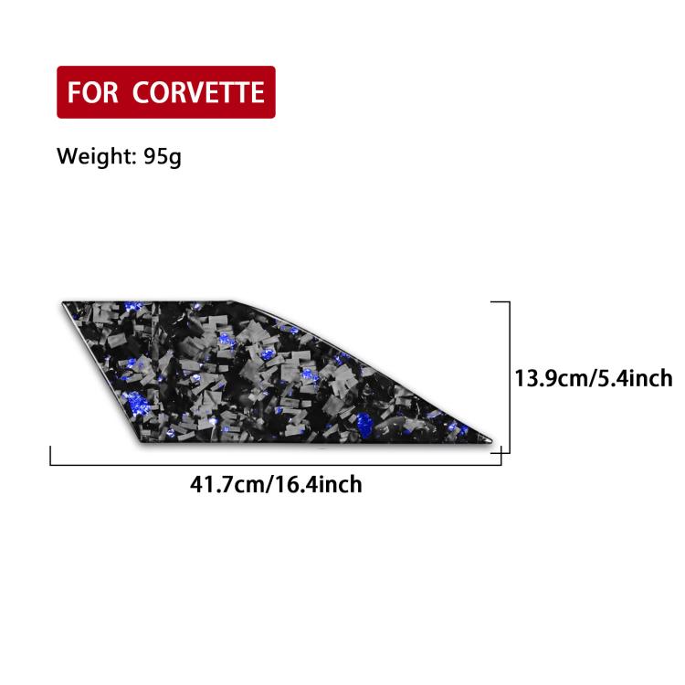 Forged Gold Foil Carbon Fiber Car Front Storage Vents Decorative Sticker for Chevrolet Corvette C8 2020-, Left Driver