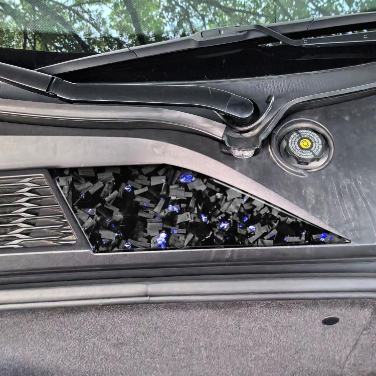 Forged Gold Foil Carbon Fiber Car Front Storage Vents Decorative Sticker for Chevrolet Corvette C8 2020-, Left Driver