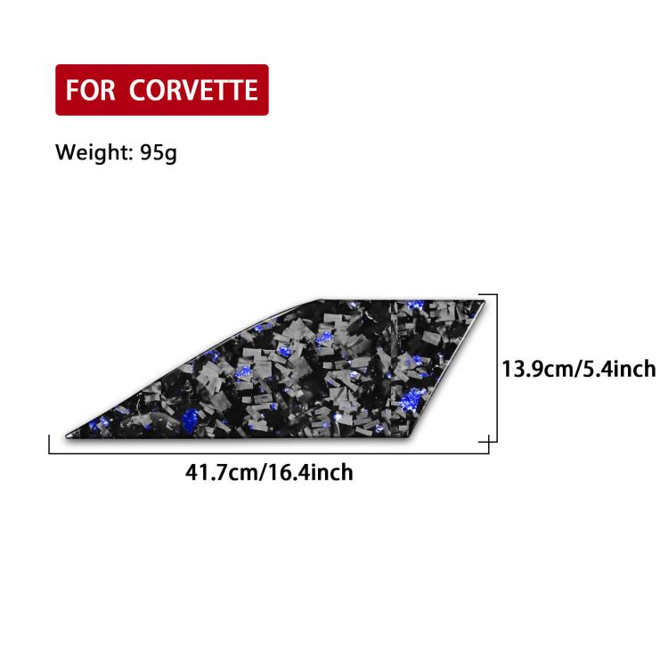 Forged Gold Foil Carbon Fiber Car Front Storage Vents Decorative Sticker for Chevrolet Corvette C8 2020-, Right Driver