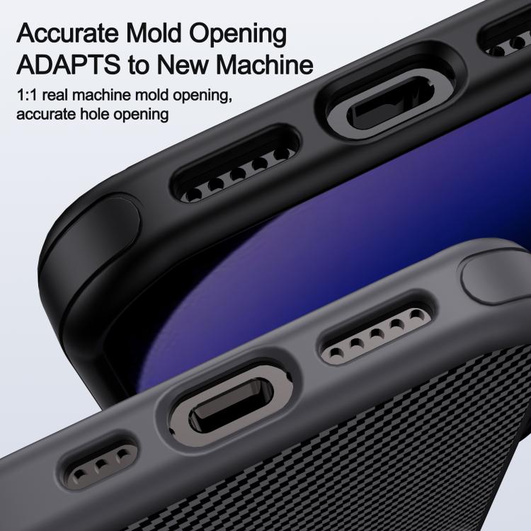 For iPhone 16 Pro iPAKY Star Lord Series Carbon Fiber Textured Oil Spray PC+TPU Phone Case