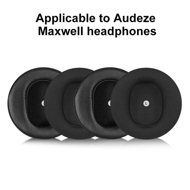 1 Pair Sponge Earmuffs Replacement Earpads For Audeze Maxwell, Model:Protein Leather - Black
